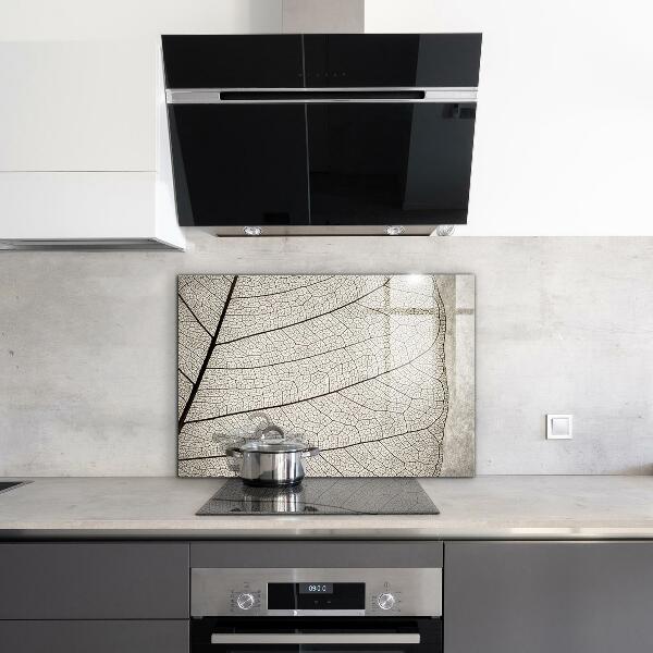 Kitchen splashback Sepia leaf texture