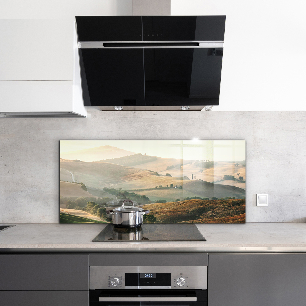 Kitchen splashback Tuscany landscape with vineyards