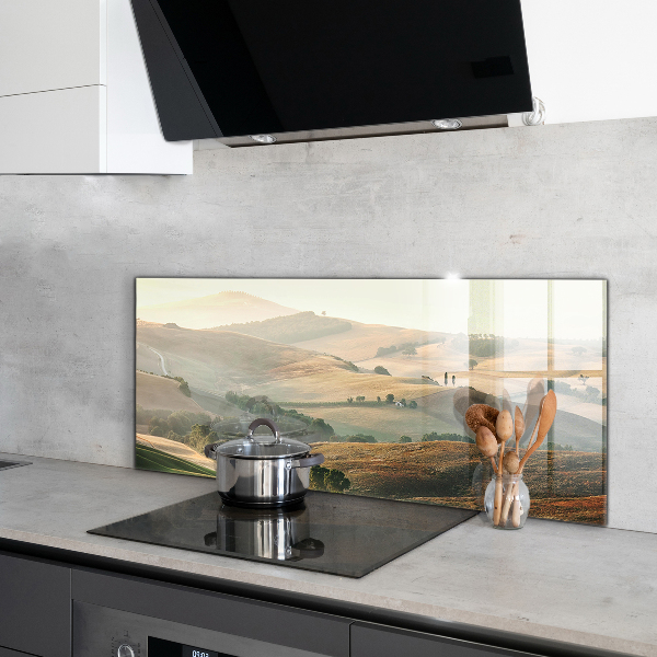 Kitchen splashback Tuscany landscape with vineyards