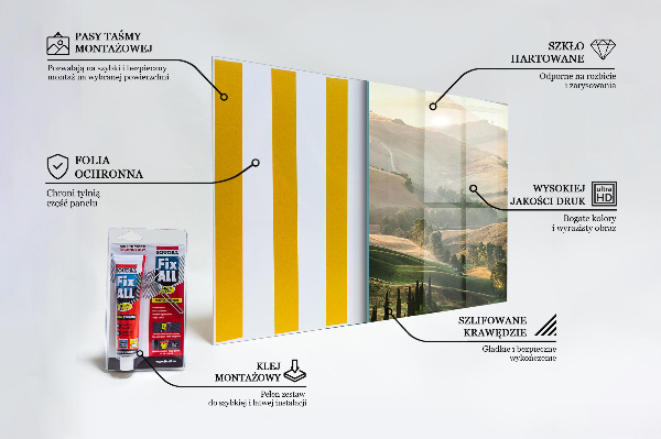 Kitchen splashback Tuscany landscape with vineyards