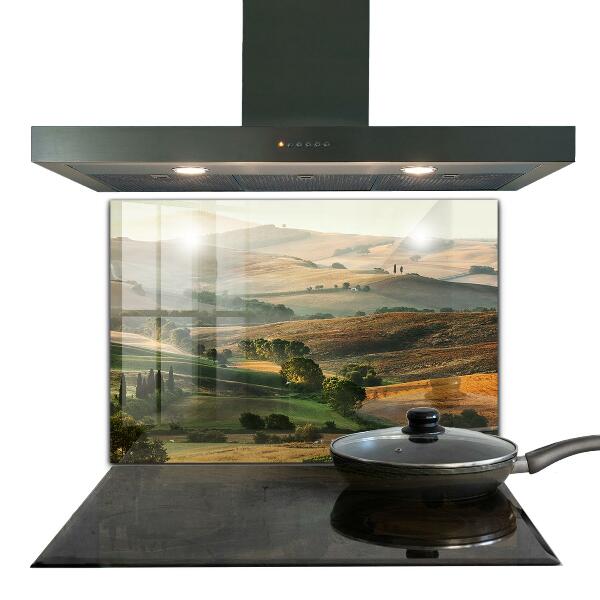 Kitchen splashback Tuscany landscape with vineyards