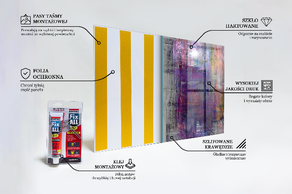 Kitchen splashback Abstract painting