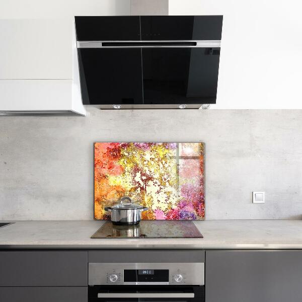 Kitchen splashback Orange abstraction