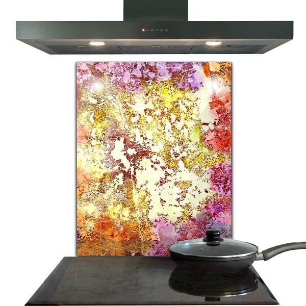 Kitchen splashback Orange abstraction