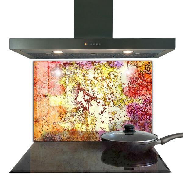 Kitchen splashback Orange abstraction