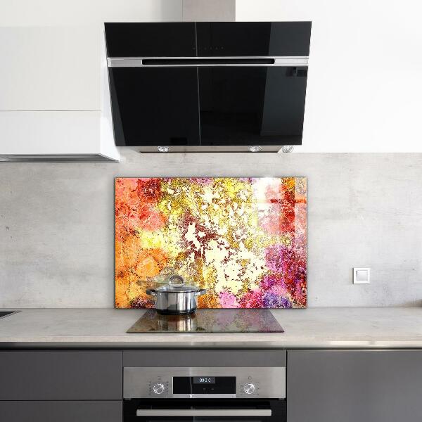 Kitchen splashback Orange abstraction