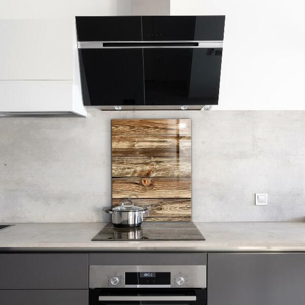 Glass splashback Wooden texture