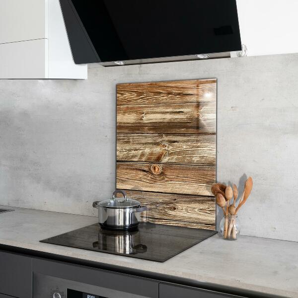 Glass splashback Wooden texture