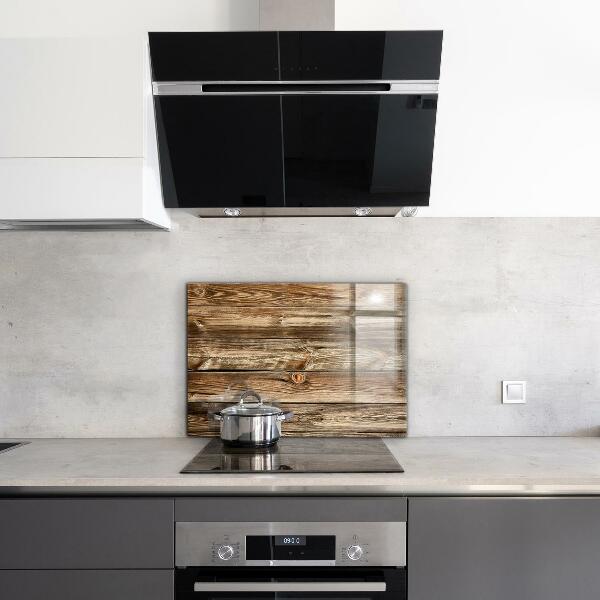 Glass splashback Wooden texture