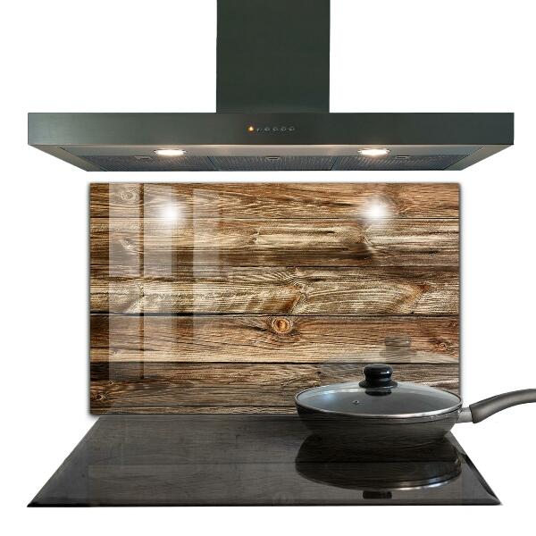 Glass splashback Wooden texture