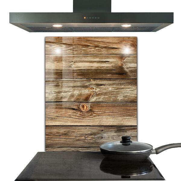 Glass splashback Wooden texture