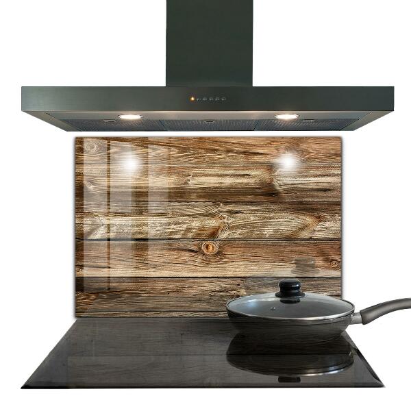 Glass splashback Wooden texture