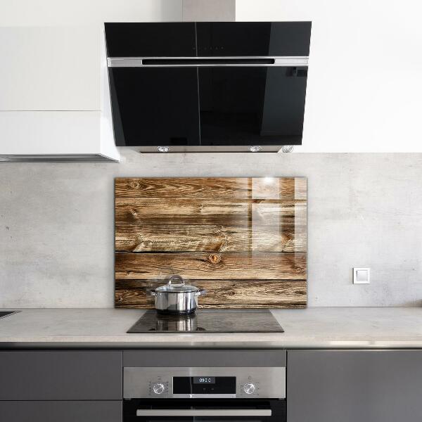Glass splashback Wooden texture