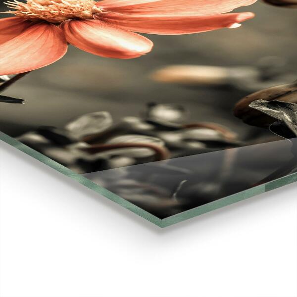 Kitchen splashback Vintage flower bud