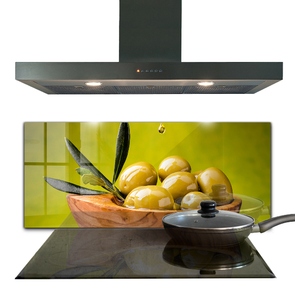 Kitchen splashback Green fresh olives