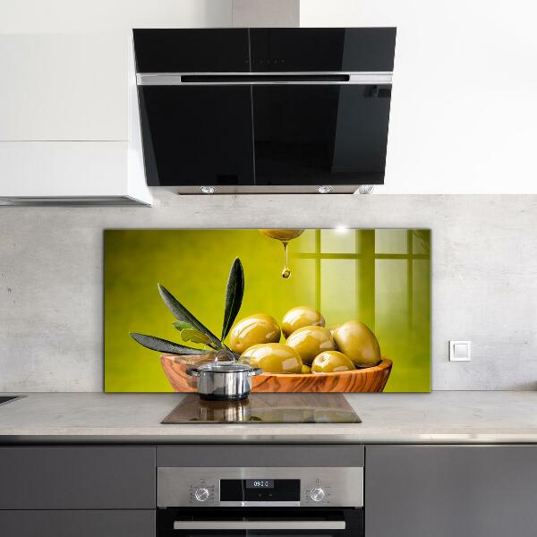 Kitchen splashback Green fresh olives