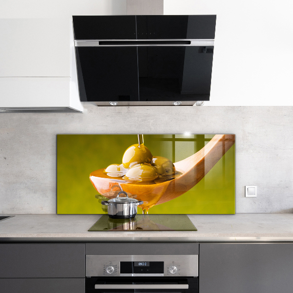 Kitchen splashback Freshly pressed olive oil