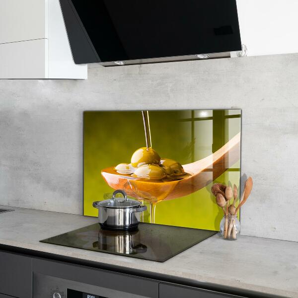 Kitchen splashback Freshly pressed olive oil