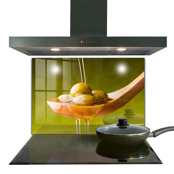 Kitchen splashback Freshly pressed olive oil
