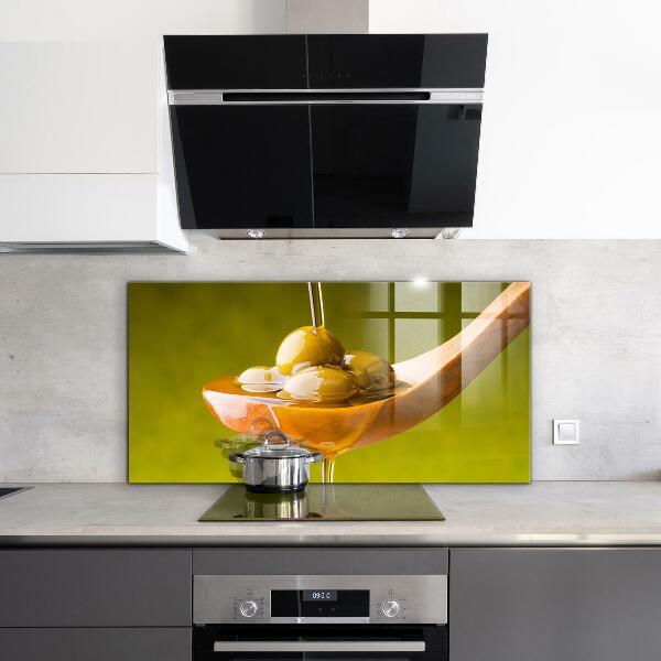 Kitchen splashback Freshly pressed olive oil