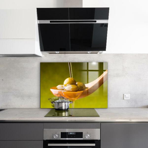 Kitchen splashback Freshly pressed olive oil