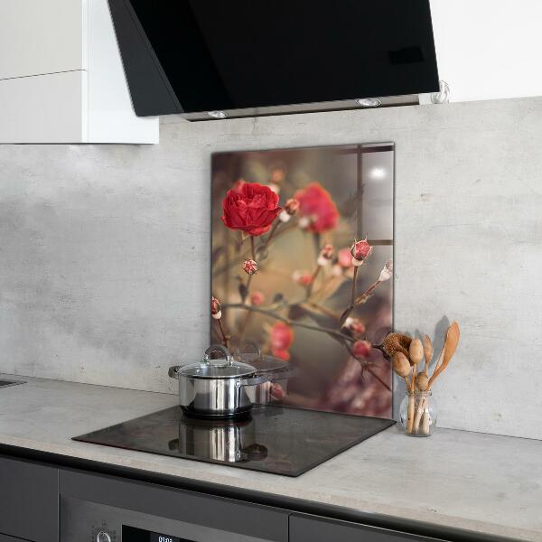Kitchen splashback Wild rose in the park