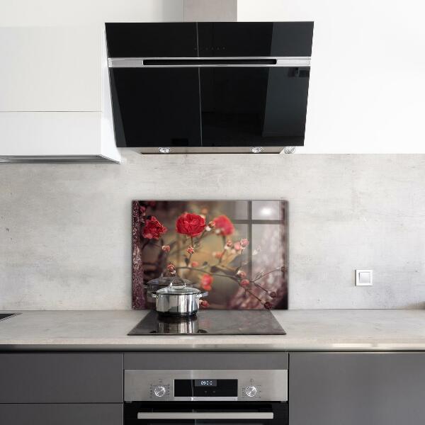 Kitchen splashback Wild rose in the park