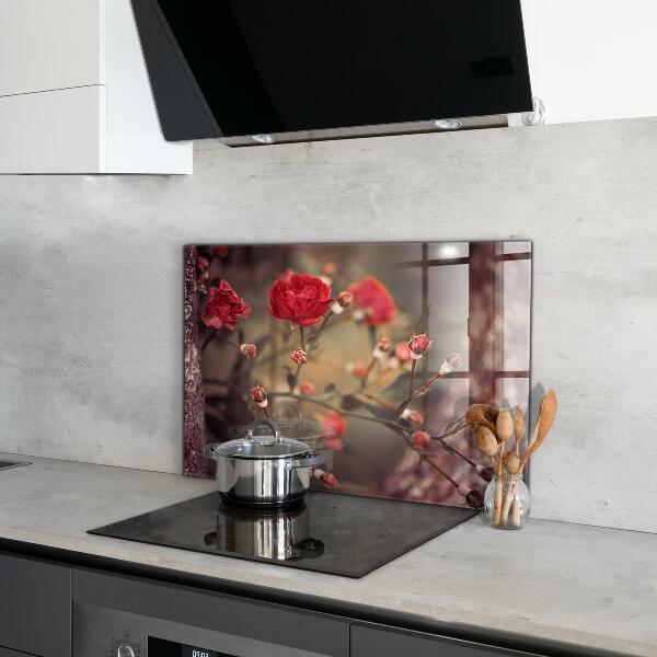 Kitchen splashback Wild rose in the park