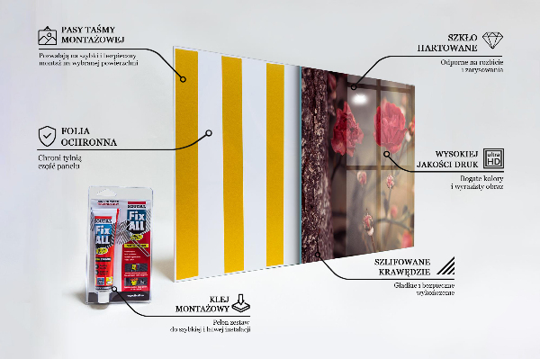 Kitchen splashback Wild rose in the park