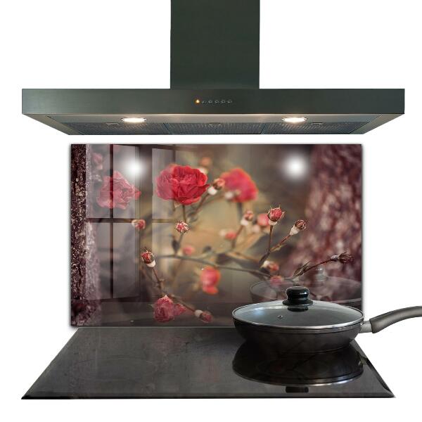 Kitchen splashback Wild rose in the park