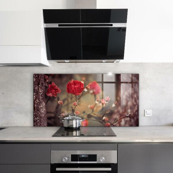 Kitchen splashback Wild rose in the park
