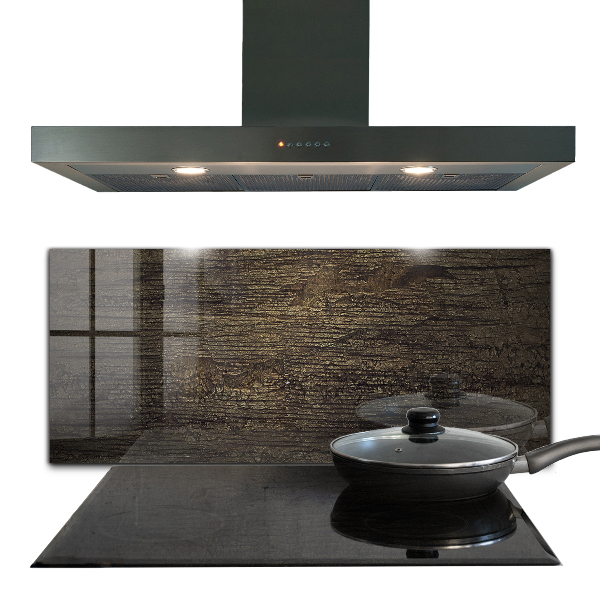 Glass splashback Retro wood texture