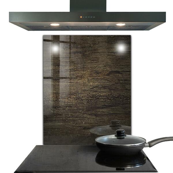 Glass splashback Retro wood texture
