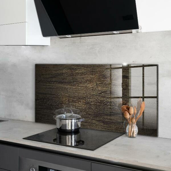 Glass splashback Retro wood texture