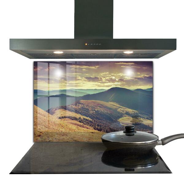 Kitchen splashback Mountain landscape in autumn