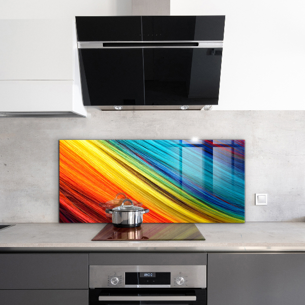 Cooker splashback Colorful graphic rainbow pattern