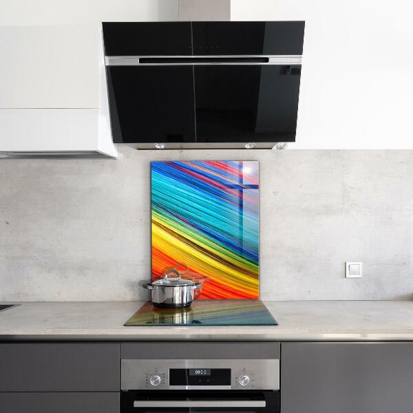 Cooker splashback Colorful graphic rainbow pattern