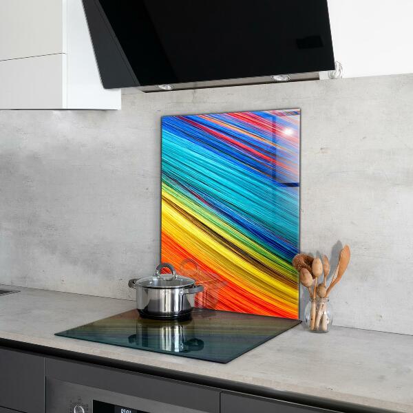 Cooker splashback Colorful graphic rainbow pattern