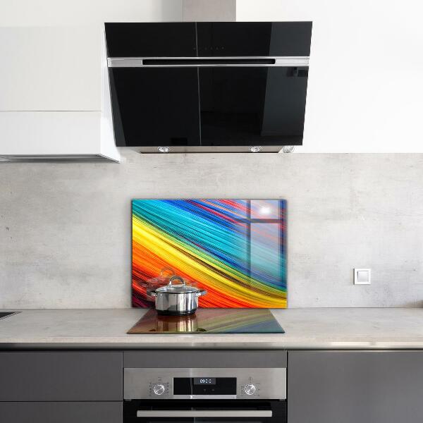 Cooker splashback Colorful graphic rainbow pattern