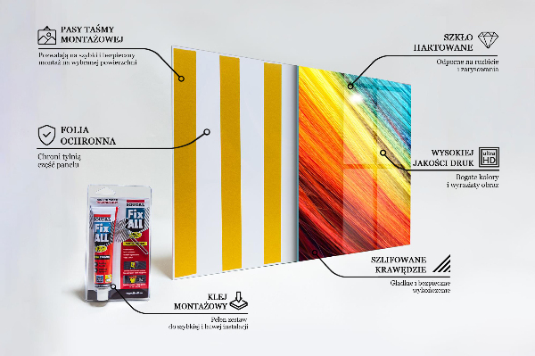 Cooker splashback Colorful graphic rainbow pattern