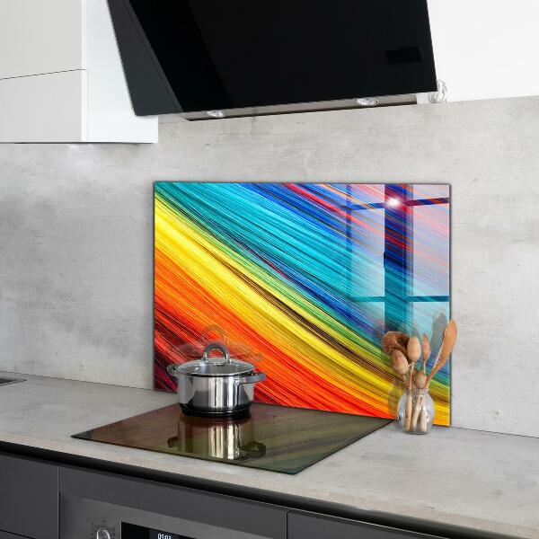 Cooker splashback Colorful graphic rainbow pattern