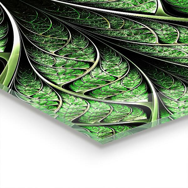 Kitchen splashback Abstract green leaf
