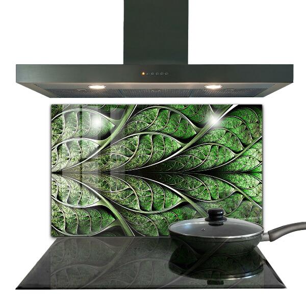 Kitchen splashback Abstract green leaf