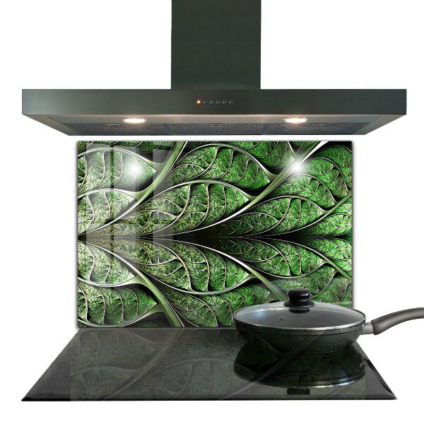 Kitchen splashback Abstract green leaf