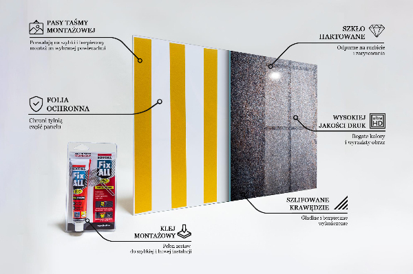 Glass splashback Vintage metal texture