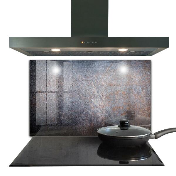 Glass splashback Vintage metal texture