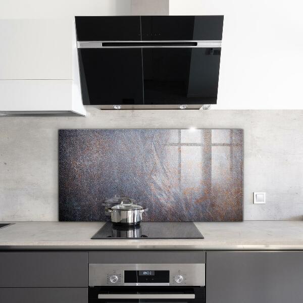 Glass splashback Vintage metal texture