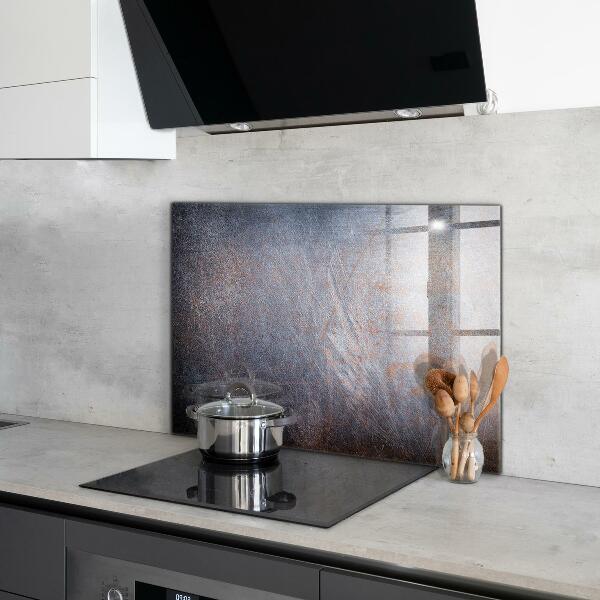 Glass splashback Vintage metal texture