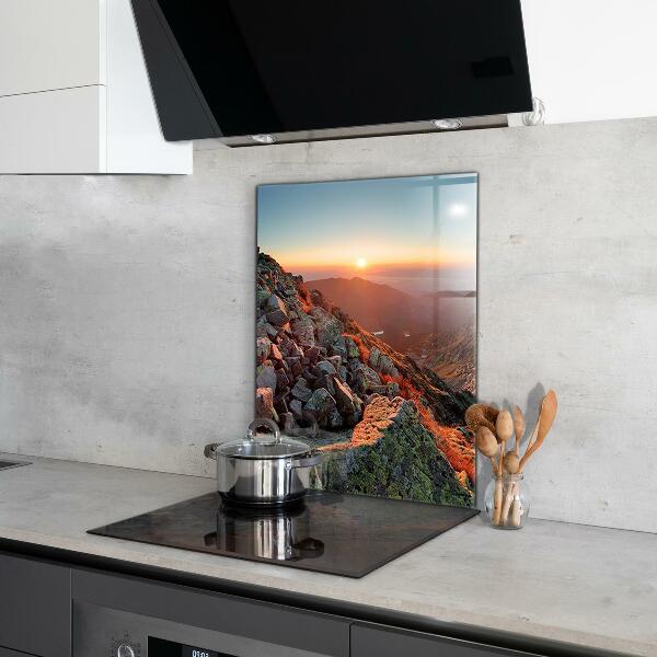 Kitchen splashback Mountain panorama sunset