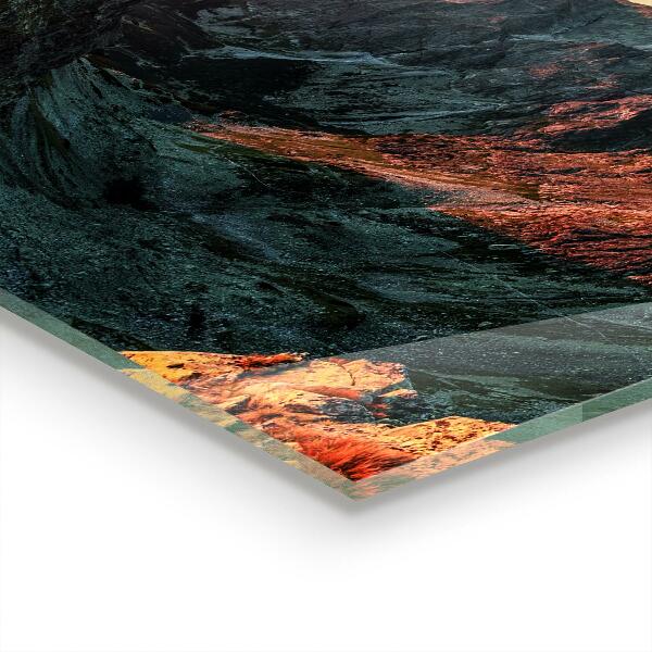 Kitchen splashback Mountain panorama sunset